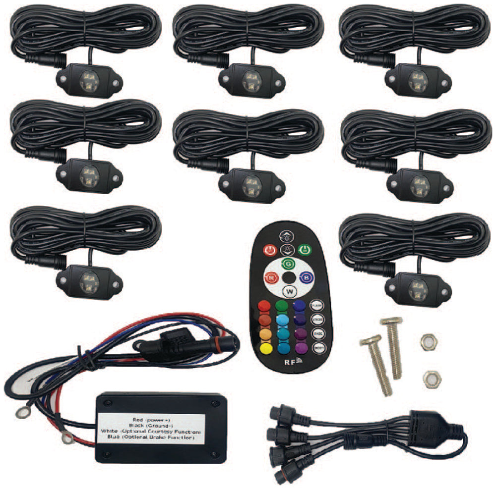 RGBW LED Rock Light Kit