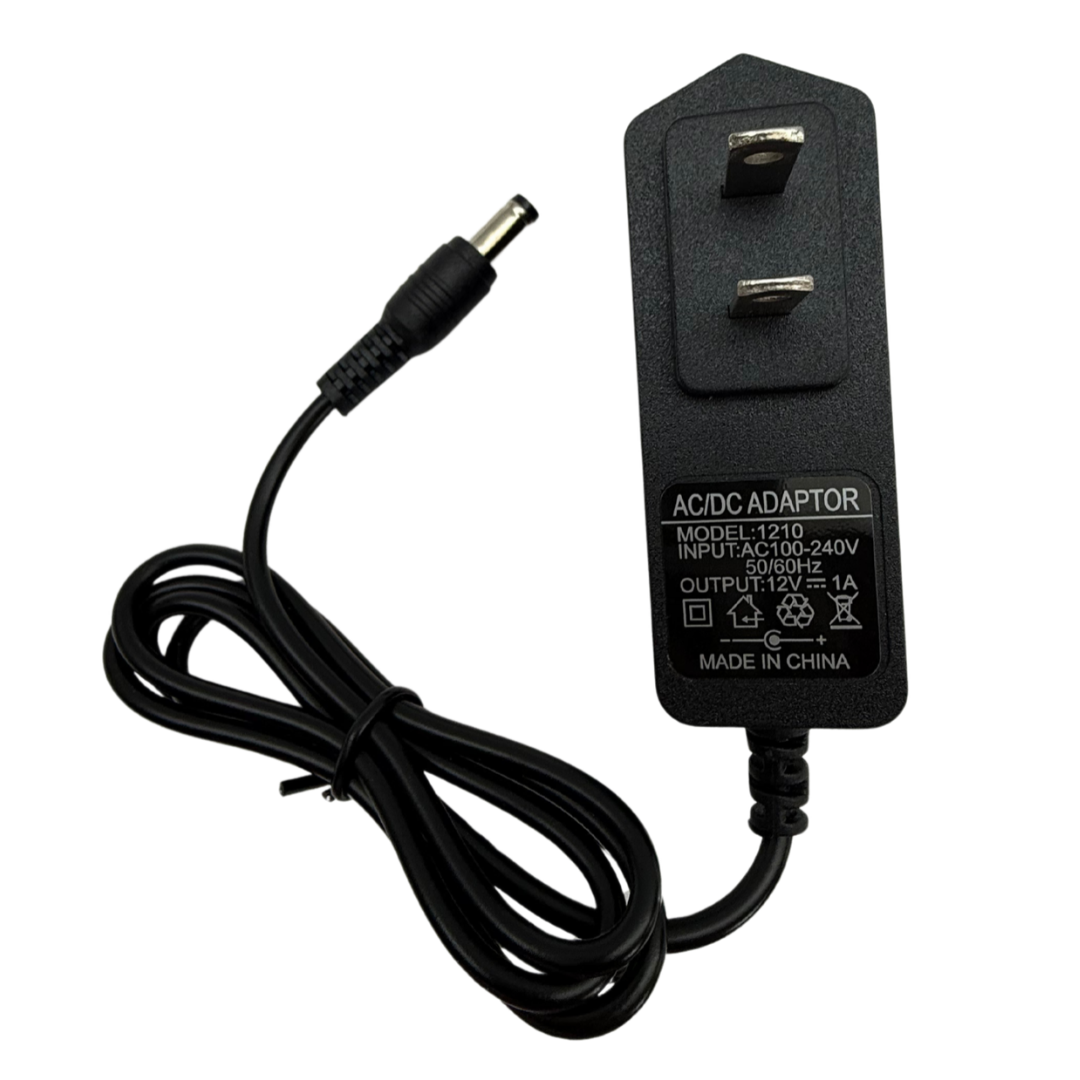 12V 1A 12W AC/DC Wall Power Adapter – 2-Prong Plug