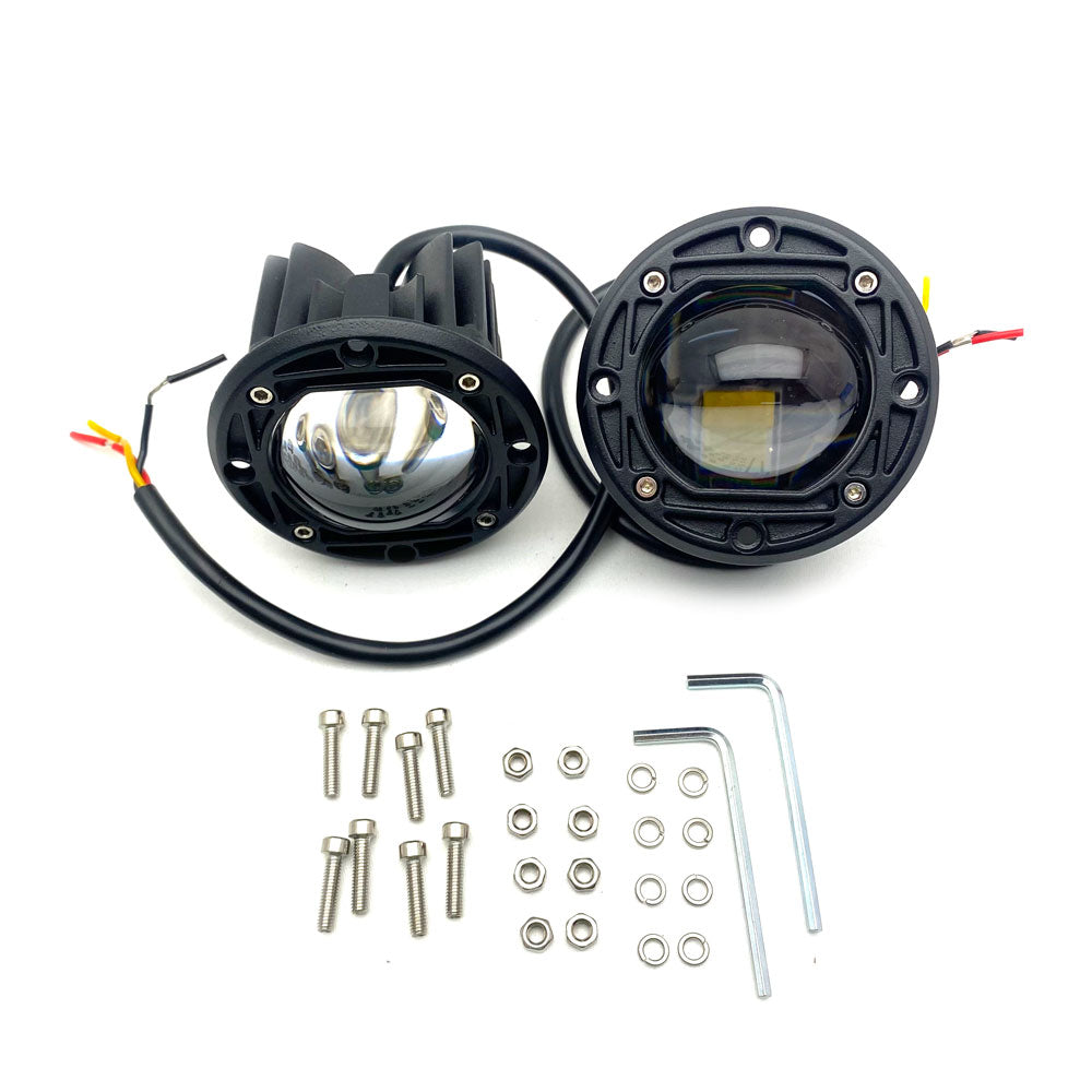 Round Flange Dual Color LED Fog Light